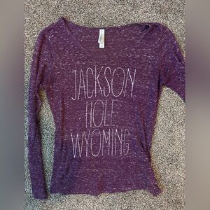 Purple Long Sleeve Graphic Tee